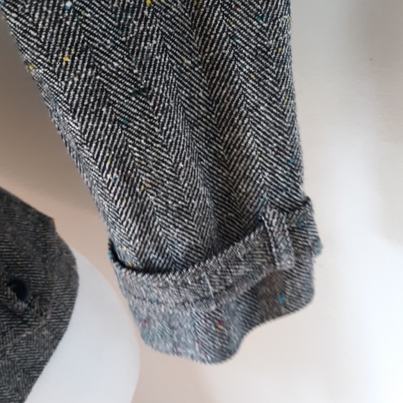 Bcbg MaxAzria Belted Herringbone Jacket Small - Picture 5 of 8